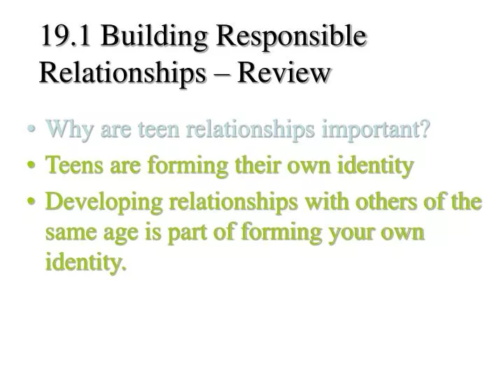 19 1 building responsible relationships review