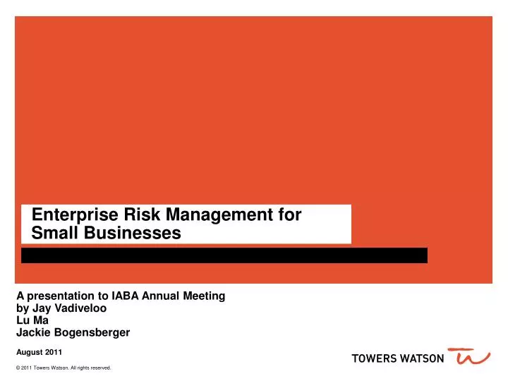 enterprise risk management for small businesses