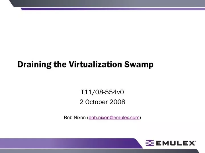 draining the virtualization swamp