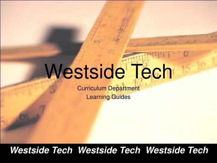 westside tech curriculum department learning guides