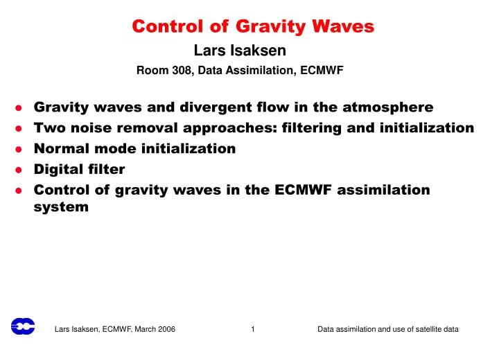 control of gravity waves