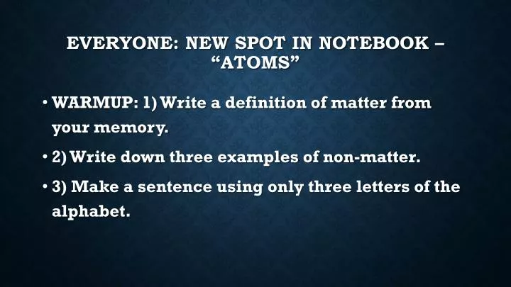 everyone new spot in notebook atoms