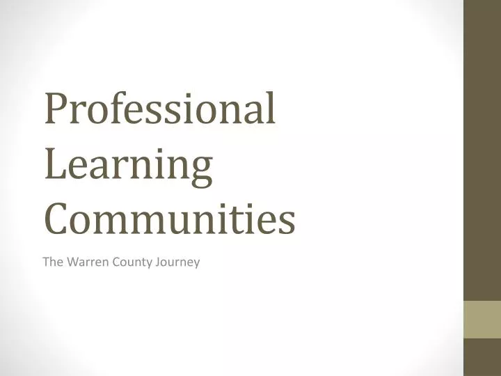 professional learning communities