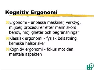 Kognitiv Ergonomi