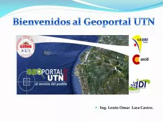 Bienvenidos al Geoportal UTN