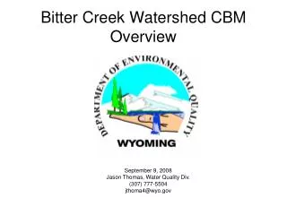 Bitter Creek Watershed CBM Overview