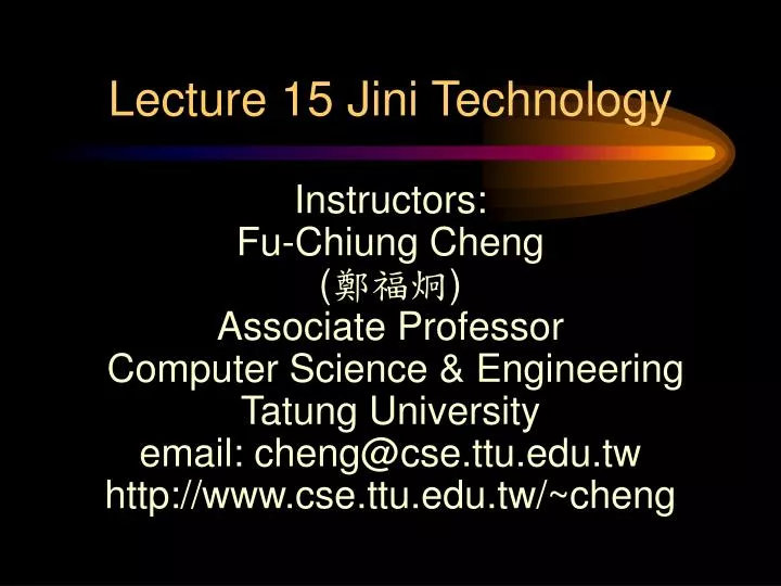 lecture 15 jini technology