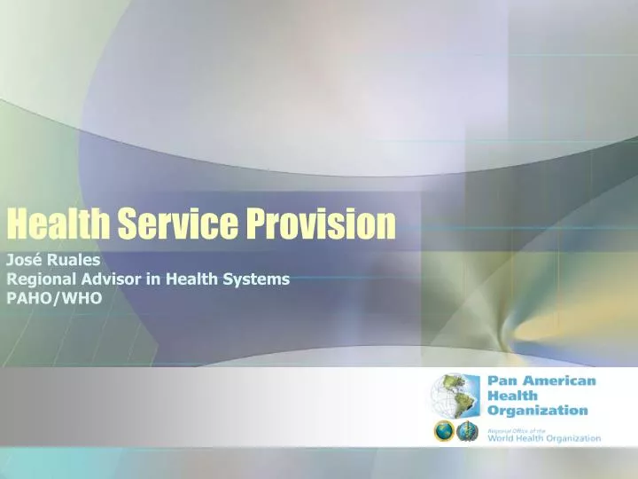 health service provision