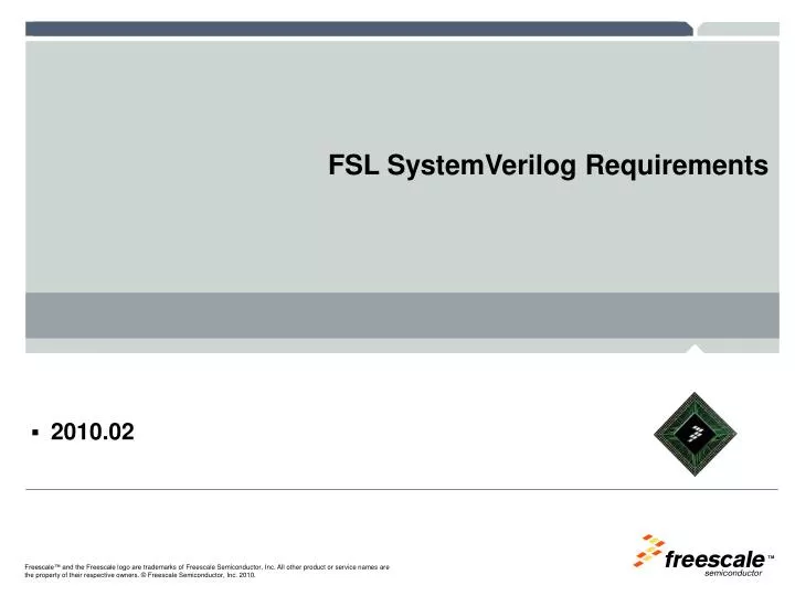 fsl systemverilog requirements