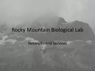 Rocky Mountain Biological Lab