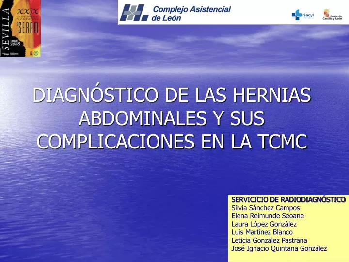 diagn stico de las hernias abdominales y sus complicaciones en la tcmc