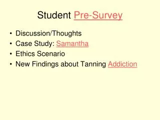 Student Pre-Survey