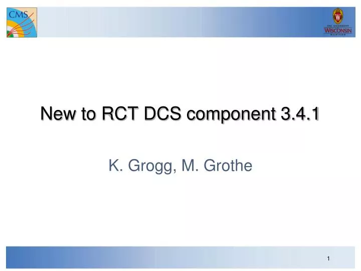 new to rct dcs component 3 4 1