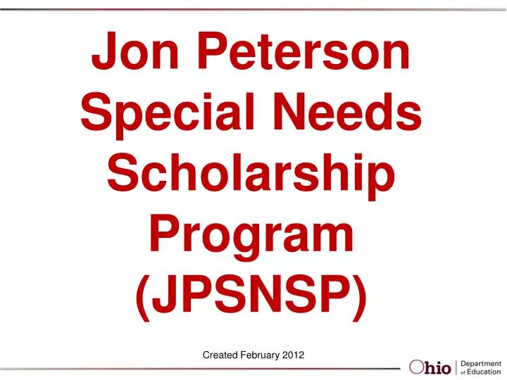 jon peterson special needs scholarship program jpsnsp