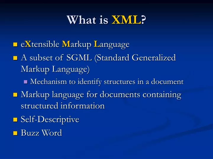 what is xml
