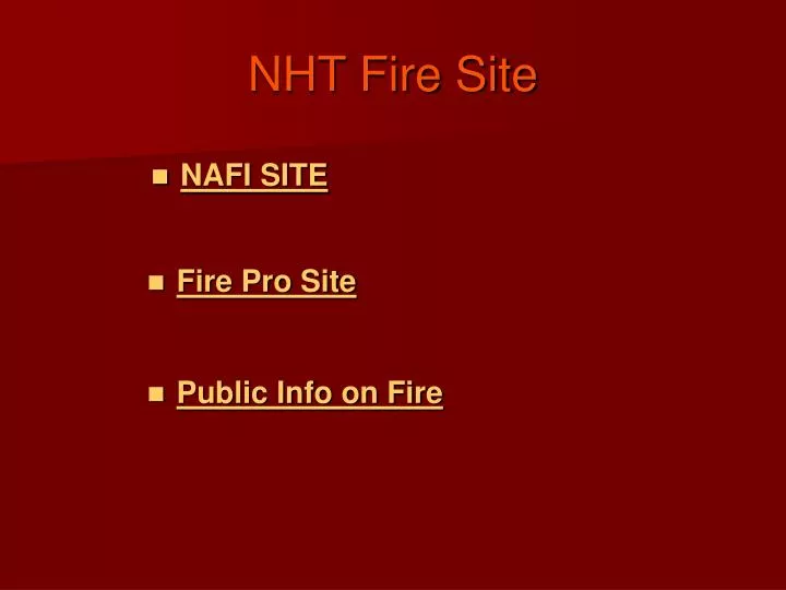 nht fire site
