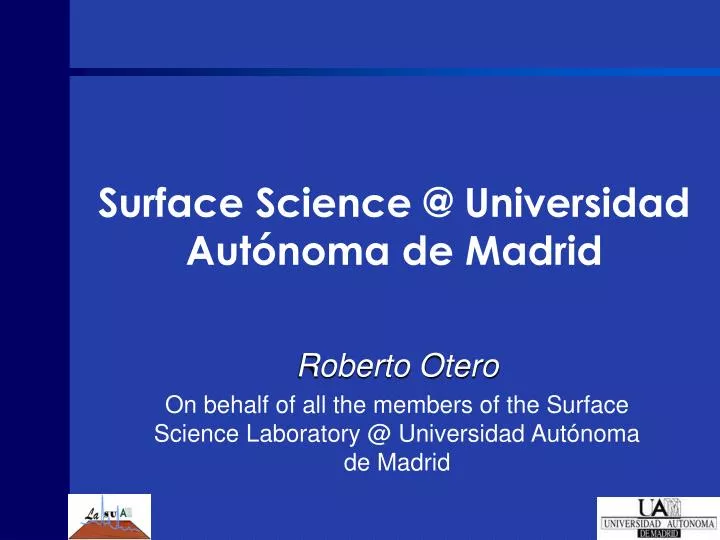 surface science @ universidad aut noma de madrid