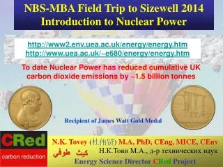 NBS-MBA Field Trip to Sizewell 2014 Introduction to Nuclear Power