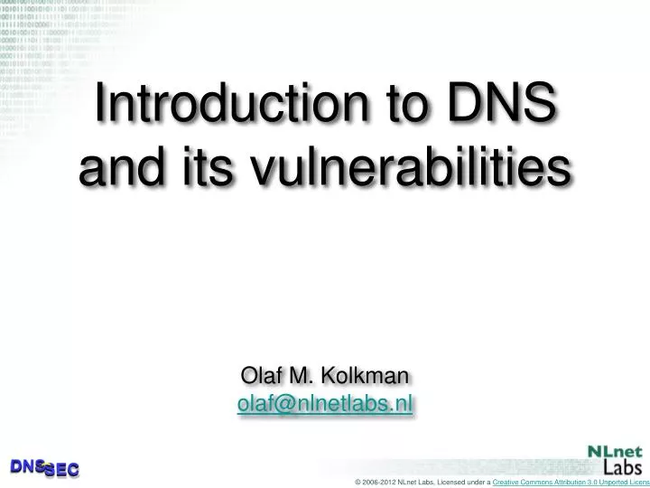 introduction to dns and its vulnerabilities
