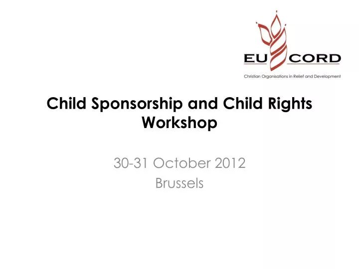 child sponsorship and child rights workshop