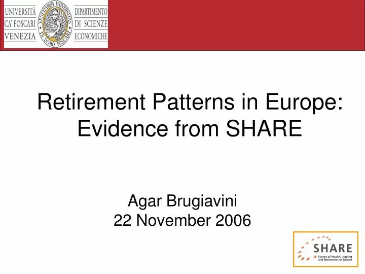 retirement patterns in europe evidence from share