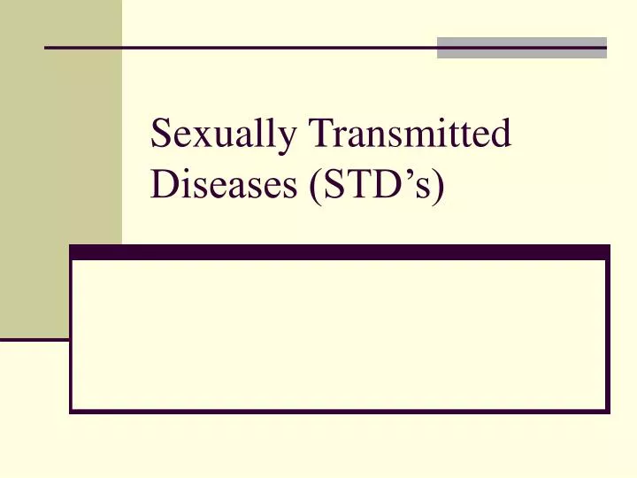 sexually transmitted diseases std s