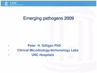 Emerging pathogens 2009