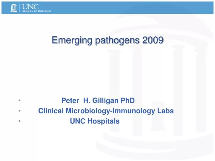 emerging pathogens 2009
