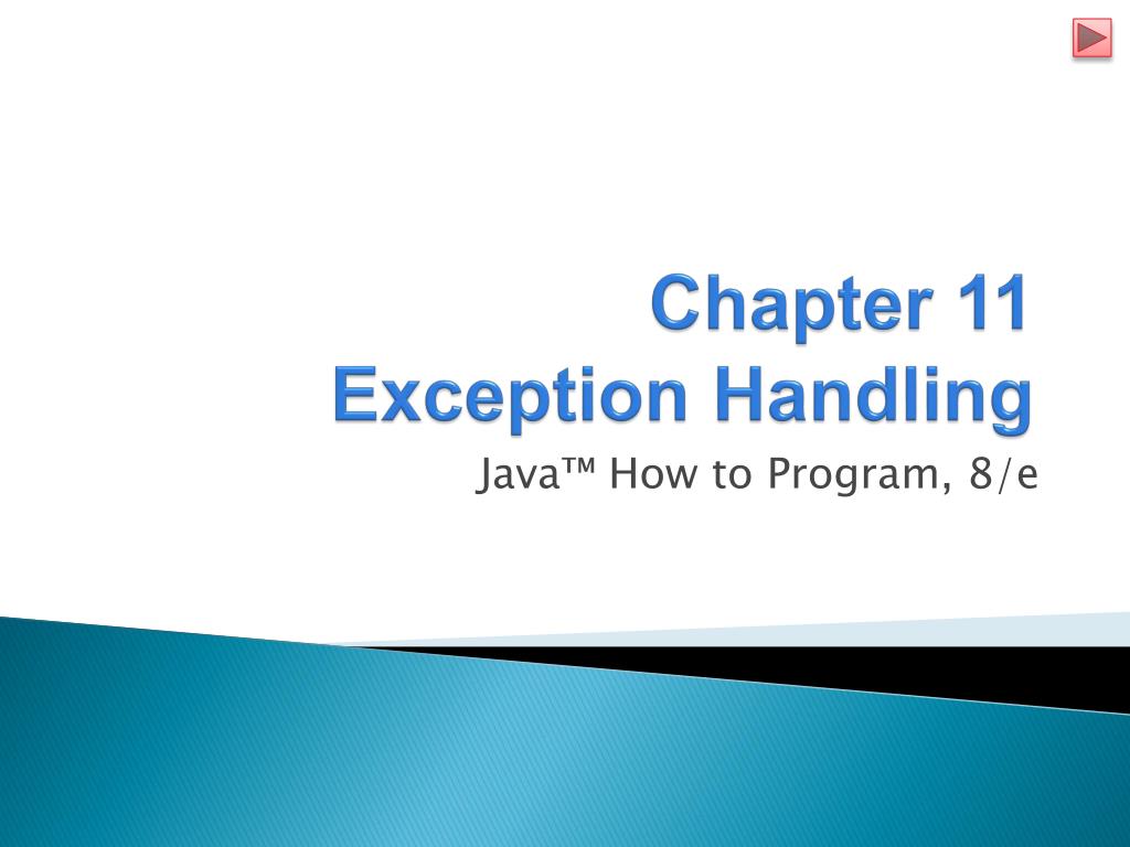PPT - Chapter 11 Exception Handling PowerPoint Presentation, free ...