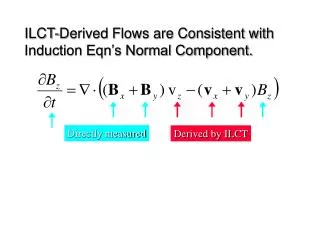 ILCT-Derived Flows are Consistent with Induction Eqn’s Normal Component.