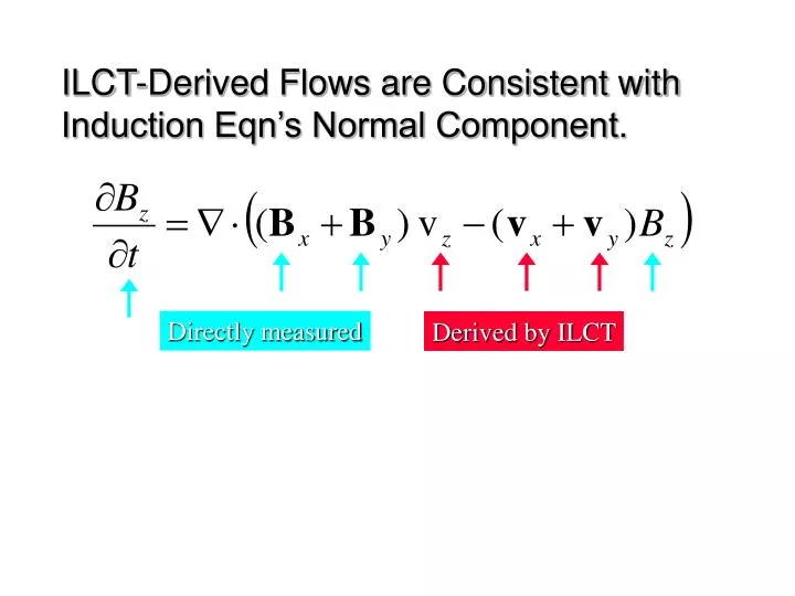 ilct derived flows are consistent with induction eqn s normal component