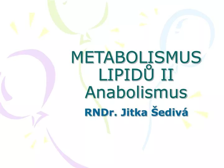 metabolismus lipid ii anabolismus
