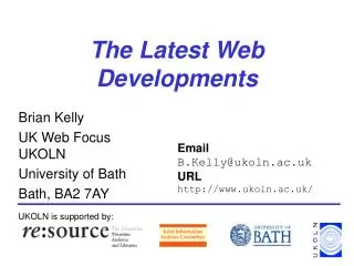 The Latest Web Developments