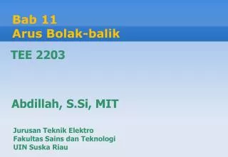 bab 11 arus bolak balik