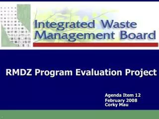 RMDZ Program Evaluation Project