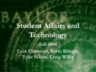 Student Affairs and Technology