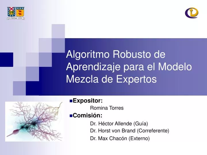 algoritmo robusto de aprendizaje para el modelo mezcla de expertos
