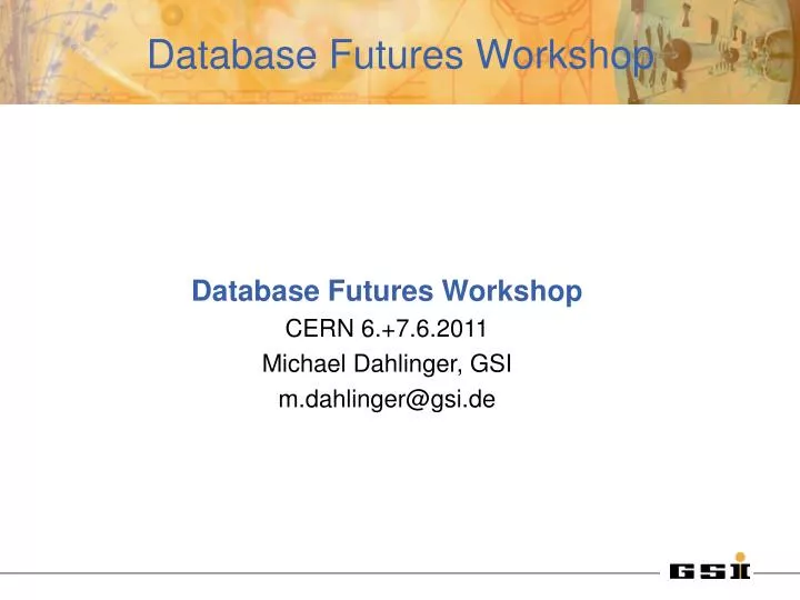 database futures workshop