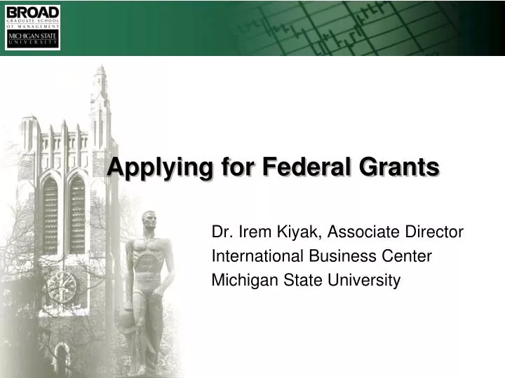 applying for federal grants