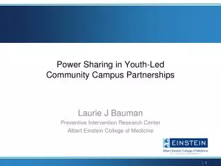 Power Sharing in Youth-Led Community Campus Partnerships