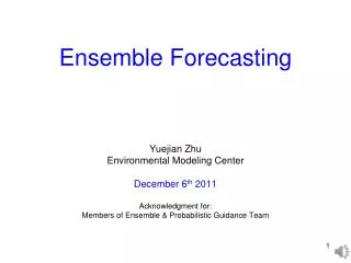 Ensemble Forecasting