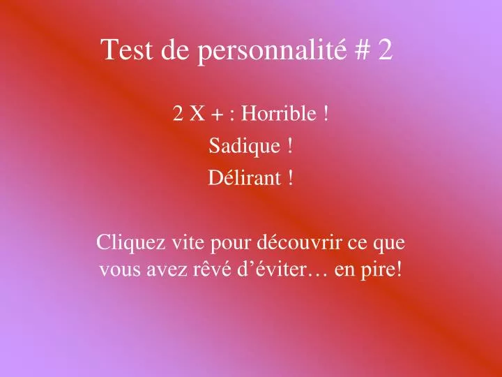 test de personnalit 2