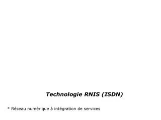 Technologie RNIS (ISDN) ‏