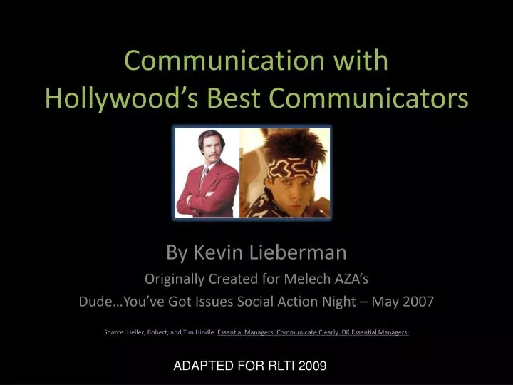 communication with hollywood s best communicators