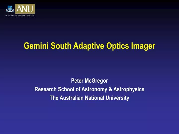 gemini south adaptive optics imager