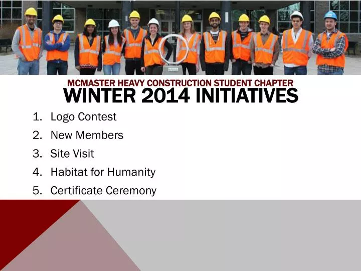 winter 2014 initiatives