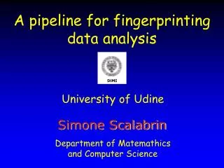 A pipeline for fingerprinting data analysis