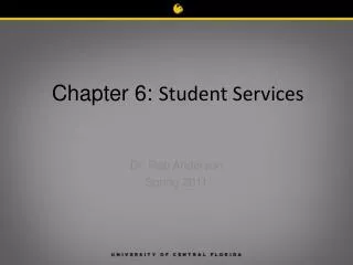 Chapter 6: Student Services