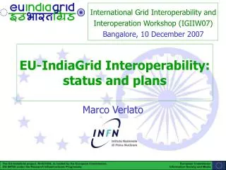 EU-IndiaGrid Interoperability: status and plans