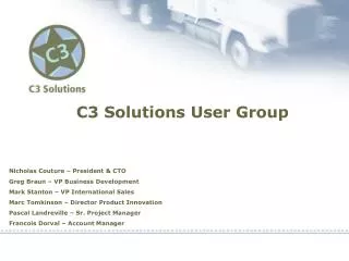 C3 Solutions User Group